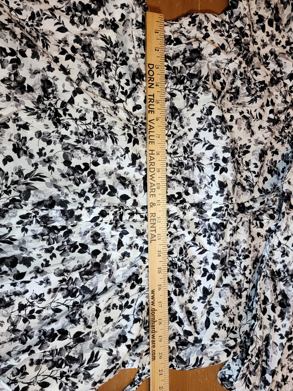 Torrid Poplin Mini Shirt Dress Ditzy Floral Black & White Sz 2X NWT - Picture 12 of 16